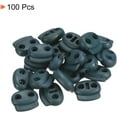 thumbnail image 3 of 0.7x0.8" Cord Locks, 100 Pack Double Hole Spring End Toggle Stopper for Drawstring Bag Shoelaces, Sea Green, 3 of 5