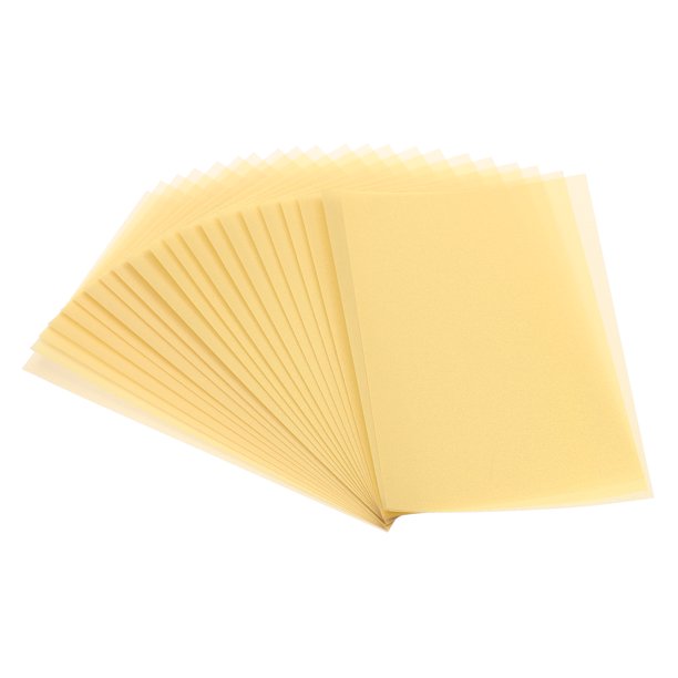 65 Hojas de Papel Vellón 5x7, Papel Vellón Imprimible Translúcido 100GSM para Impresión de Invitaciones, Tono Dorado
