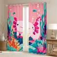 thumbnail image 2 of Manfei Kawaii Axolotl Black Out Curtains for Teens Kids,Cartoon Animal Curtains Pack of 2 (42x63 Each),Cute Marine Salamander Bedroom Curtains,Lightweight Room Decor, 2 of 6