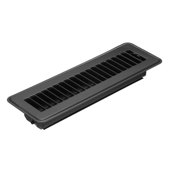 Uxcell 10 x 2 Inch Floor Register, 1pcs Heavy Duty Air Vent Cover Adjustable Floor Grates, Black