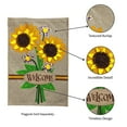 thumbnail image 5 of Evergreen Sunflower Bouquet Garden Burlap Flag, 5 of 6