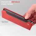 thumbnail image 3 of For Samsung Galaxy Note 10 Plus Case Vintage PU Leather Wallet Case TPU Bumper [RFID Blocking Card Slots] [Hands-Free Kickstand] [Magnetic Closure] Shockproof Flip Folio Case,Red, 3 of 8