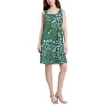 thumbnail image 2 of FORMRS Summer Dress for Women Loose U Neck Sleeveless Midi Beach Sundresses with Pockets, Blue Flowers Pattern, 2 of 8
