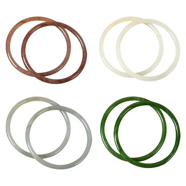 8 brazaletes de cristal estilo chino, pulseras de imitación de jade, pulseras finas para mujeres/niñas