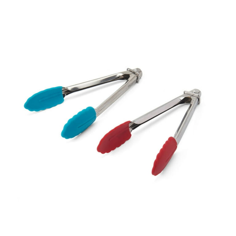 Mainstays Stainless Steel & Silicone Mini Tongs 