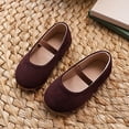 thumbnail image 7 of Toddler Girls Princess Flat Shoes, Non Slip Soft Comfort Sole Slip On Lightweight Dress Footwear for Everyday Use Brown 5-6 Years, 7 of 7