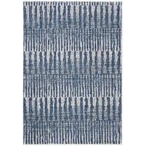 SAFAVIEH Galaxy Maximillian Geometric Area Rug, Navy/Light Grey, 6'7" x 9'