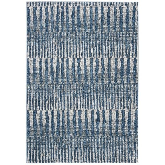SAFAVIEH Galaxy Maximillian Geometric Area Rug, Navy/Light Grey, 6'7" x 9'