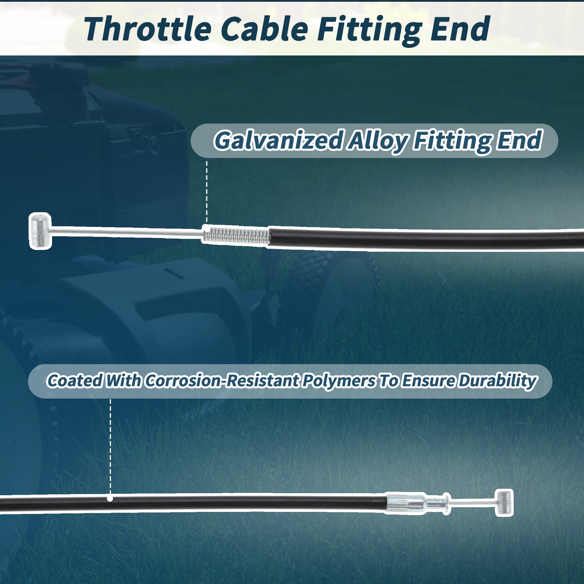 Unique Bargains Throttle Cable for Honda HRR216 HRR216K10 VYAA Lawn Mower