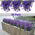 thumbnail image 3 of GRNSHTS 20 Bundles Artificial Flowers for Outdoor Decoration, Spring Decoration UV Resistant Faux Outdoor Plastic Greenery Shrubs Plants Artificial Fake Flowers Hanging Planter Home Garden Decor, 3 of 11