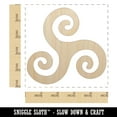 thumbnail image 2 of Triskele Triskelion Triple Spiral Celtic Symbol Wood Shape Unfinished Piece Cutout Craft DIY Projects - 4.70 Inch Size - 1/8 Inch Thick, 2 of 7