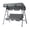 Gray, variant on Zimtown Beige Porch Swing Set, 3-Seat Outdoor Swing with Stand, Canopy & Removable Cushion