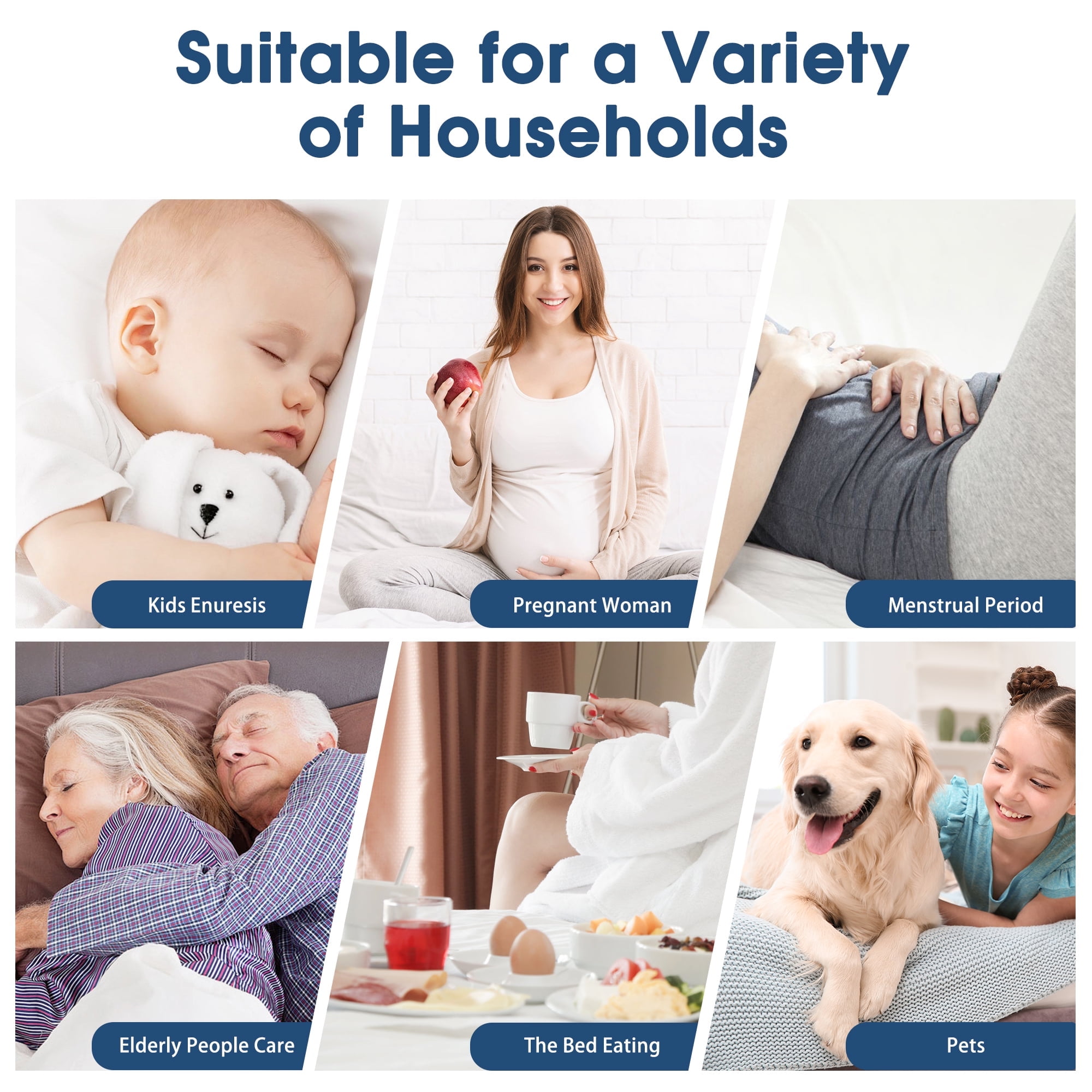 Waterproof Mattress Protector, Twin Size Cooling Bed Mattress Pad Cover With Deep Pocket, Soft Breathable Bed Cover Noiseless Washable