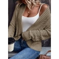 thumbnail image 3 of SHEWIN Women's Sweaters Fashion Casual Open Front Long Sleeve Chunky Knit Cardigans Outerwear Coats, 3 of 7