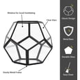 thumbnail image 4 of Terrario geométrico de mesa, 7.8 x 7.8 x 6.5 pulgadas de metal con contenedor de terrario de suculentas de vidrio, jardinera de aire, joyería, decoración de boda, caja de cartón de flores, portavelas Xemadio CZJJ-ZH35-1, 4 of 6
