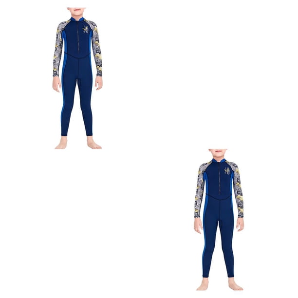Wosthever Trajes de neopreno Traje de buceo Traje de neopreno de secado rápido para niños Mangas largas y pantalones Mono de cuerpo completo para Type2 NO2 Wosthever CBP592006