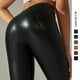 thumbnail image 4 of Pantalones de cuero con costuras de cuero brillante, pantalones sexis ajustados y elásticos de cintura alta para mujer, 4 of 6
