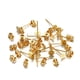 thumbnail image 1 of Cateissary 100 juegos de pendientes de acero inoxidable con base de pasador, tapones para pendientes DIY, conector hipoalergénico, accesorio de Artesanía Color Dorado/ 4mm, 1 of 6