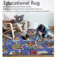 thumbnail image 7 of ORGOWEL Kids Carpet Playmat Area Rug Car Mat Play Rug for Playroom Educational Car Mat Machine Washable Non-Slip Kids Rug for Bedroom, Living Room,39.4"x63",Blue, 7 of 7