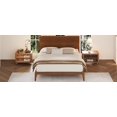 thumbnail image 1 of Mid-Century Modern Queen Size 12 Inch Bamboo Wood Platform Bed with Wood Slat Support, No Box Spring Needed, Easy Assembly, 1 of 22
