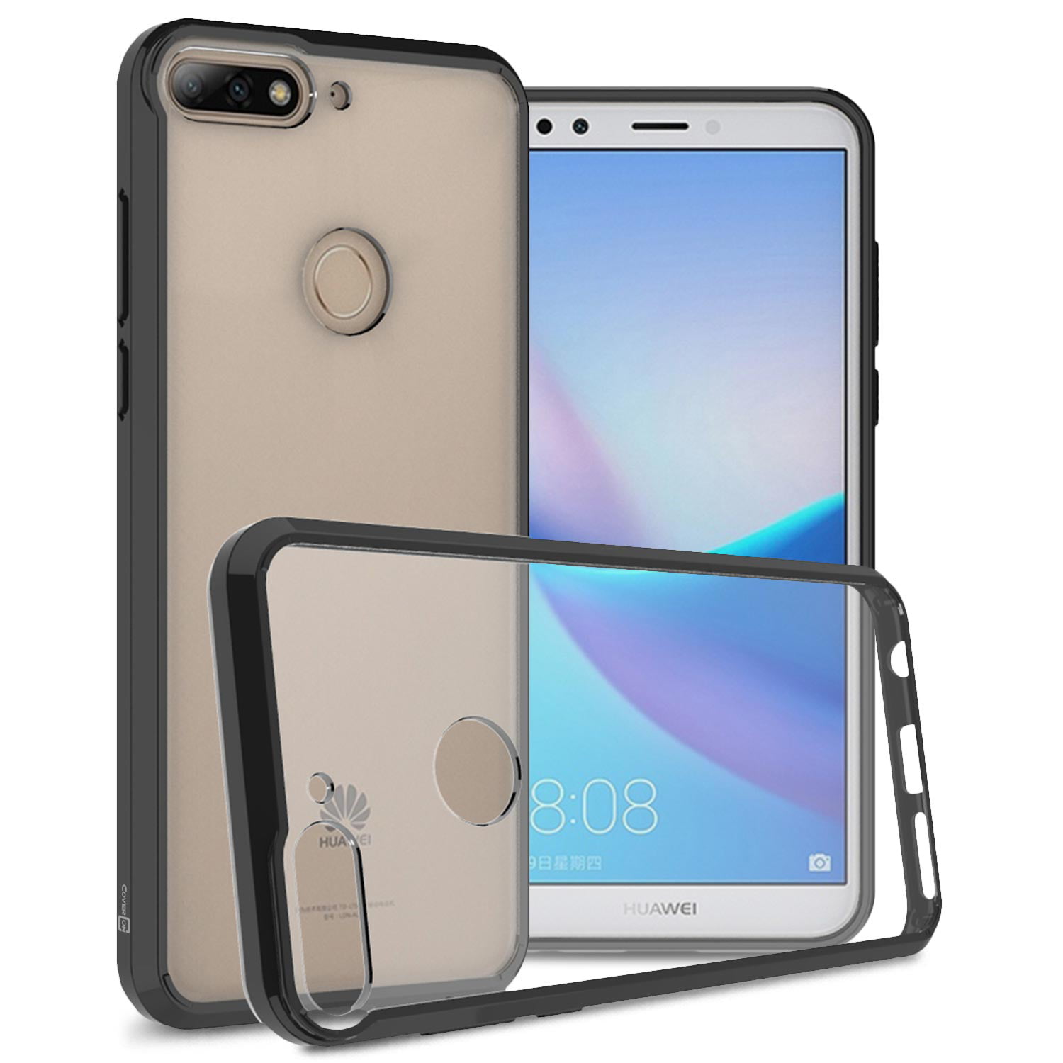 Coveron Huawei Y7 Prime 2018 Case Clearguard Series Clear Hard