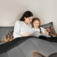 thumbnail image 5 of Manfei Pet Dogs Lover Full Size Comforter Sets,Kawaii Puppy Bedding Comforter Set,Brown Black Bedding Sets For Girls Boys,Breathable Bedroom Decor Reversible,3 Pieces, 5 of 8