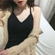 thumbnail image 2 of Guardurnaity Ropa interior térmica transpirable agradable a la piel ligero invierno mujer chaleco Delgado cálido Sling chalecos mujer buena Ropa interior Negro, 2 of 6