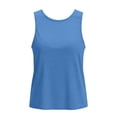 thumbnail image 5 of Xijirk Women's Crew Neck Sleeveless Tank Top Loose Fit Solid Casual Basic Tee Breathable Everyday Summer Vest,M, 5 of 6