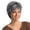 Grey, variant on Synthetic Wig Gray Short Hair Bob Wig With Bangs Natural Look Fashion Short Wig For Women Party Daily Styling Short Gray Wig Makeup Organizers