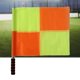 thumbnail image 3 of Bandera de árbitro Bandera de Seguridad de Tráfico Asta de Bandera de Acero Inoxidable Bandera de Señal Ligera Bandera de Mano para Fútbol Campo de Fú Gran cuadrado, 3 of 8
