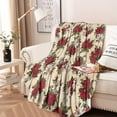 thumbnail image 2 of Multicolor Christmas Floral Pattern Round Blanket,Comfortable Soft Flannel Throw Blanket,All Season,Warm Lightweight Blankets for Sofa Bed Couch Living Room Chair 60"x60", 2 of 5