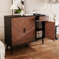 thumbnail image 2 of MODERNLUXE Sideboard Cabinet with Storage, Modern Console Coffee Bar with 3 Doors,1 Drawer and Adjustable Shelves for Kitchen, Living Room, Entryway,Black, 2 of 8
