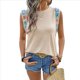 thumbnail image 2 of Sudadera Informal Sin Mangas con Cuello Redondo y Lazo para Mujer, Moda de Verano 2025 Albaricoque L, 2 of 8