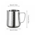 thumbnail image 6 of Milk Frothing Pitcher Steaming Pitchers Stainless Steel ,Coffee Cappuccino Latte Art, Jug,Milk Pitcher, frother cup,Creamer pitchers, Silver, 6 of 9