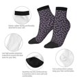 thumbnail image 3 of Bingfone Bat Purple Design Patterned Men's Women's Casual Cotton Socks, 3 of 5
