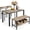 Gray, variant on edx Dining Table Set for 4 with 2 Benches, Space-Saving Ideal 4-Person Set Kitchen Table for Daily Meals, Brunches, Workspace,Black