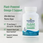 Nordic Naturals Algae Omega Softgels، 715 Mg، Plant-Based EPA & DHA 120 Ct