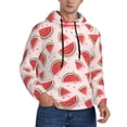 thumbnail image 2 of Xecao Watermelon Pattern Men's Adult Pullover Hoodie,Hooded Sweatshirt-3X-Large, 2 of 7