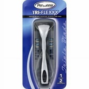 Personna Tri-flexxx Triple Blade Shaving System For Men - 1 Razor 2 Cartridges