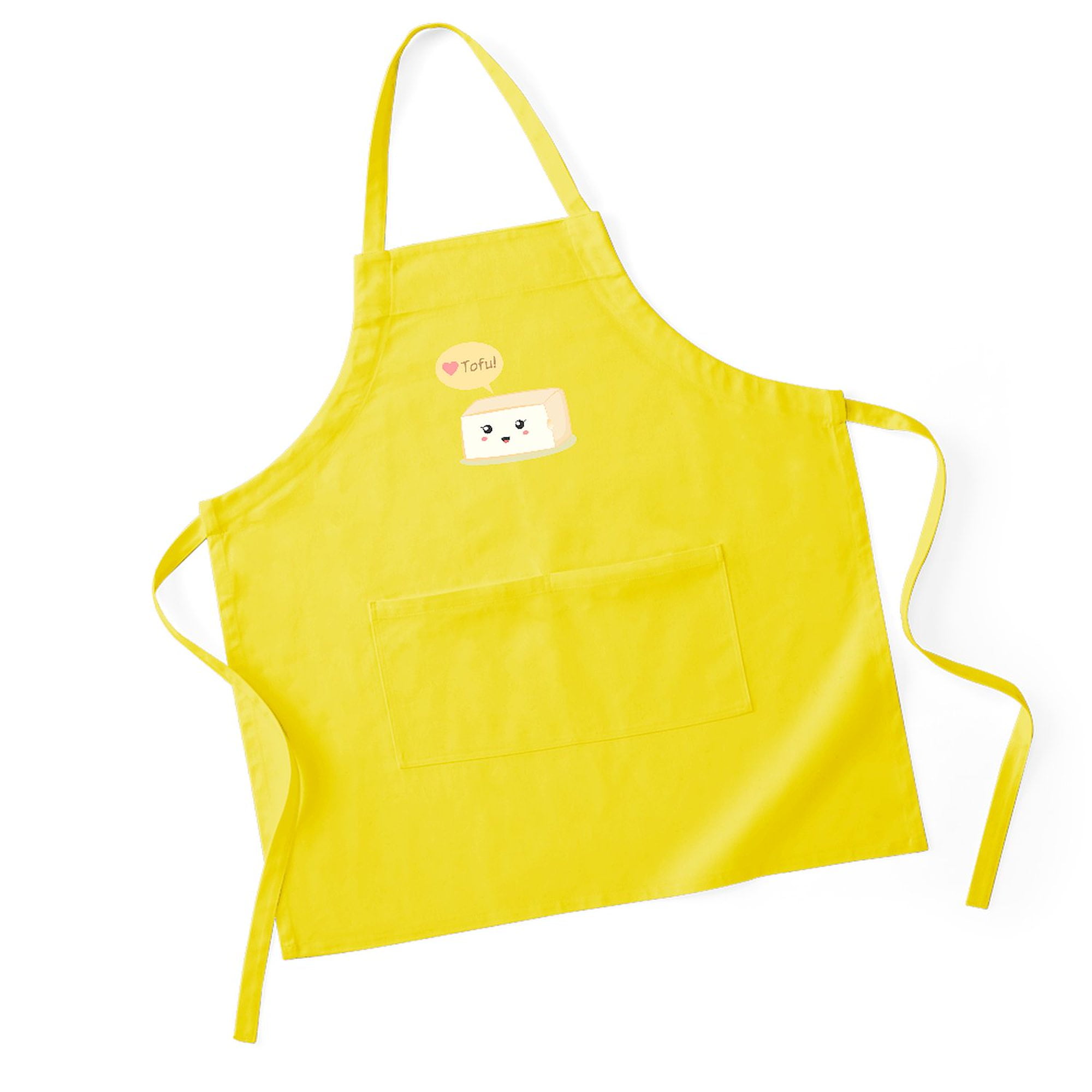 CafePress - Kawaii Tofu Asking People To Love Tofu - Kitchen Apron with Pockets, Grilling Apron, Baking Apron