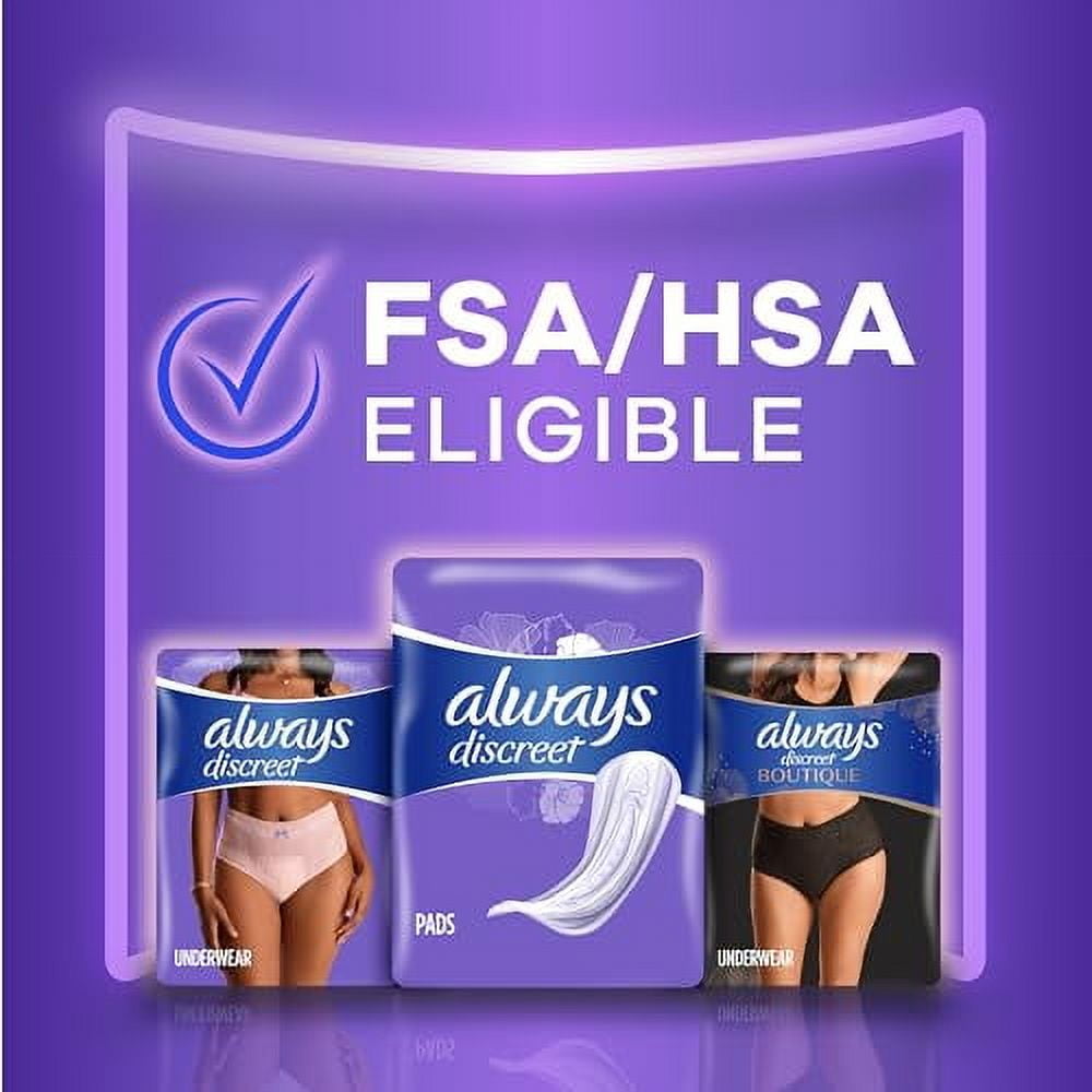 Always Discreet Pads, Maximum Absorbency, Regular Length, 64 Count
