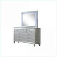 thumbnail image 3 of Bedroom Set 5-Piece Queen LED Brushed Silver Wood | Wood | Standard Beds, 3 of 13