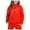 Red, variant on Girls Long Sleeve Hooded Pullover and Pants Set Soft Warm Sweatsuit Outfit for Toddler Kids