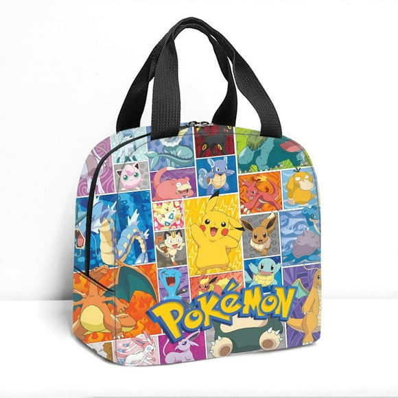 Pokemon Kawaii Bento Bag Pokemon Cartoon Breakfast Lunch Dinner Children's Bento Bag Pikachu Thermal Bento Student Picnic Bag