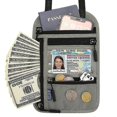 thumbnail image 1 of Cartera con soporte para pasaporte con bloqueo Rfid y cremallera para el cuello, 1 of 4