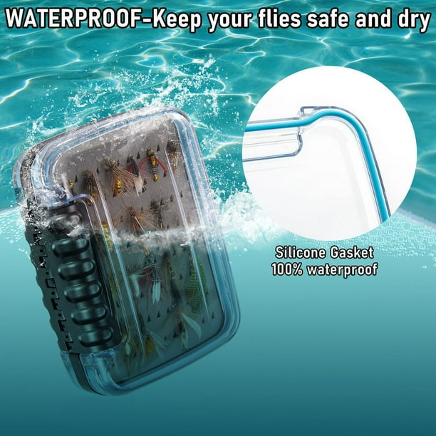 dr fish fly box Adamsbuilt Ultra Clear 24 Compartments Large 3.1oz(89g) Small Dr. Slick Fly Box -