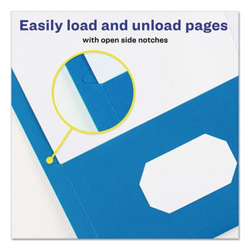 Avery&reg;, AVE47986CT, Two-Pocket Folders, 125 / Carton, Light Blue