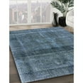 thumbnail image 3 of Ahgly Company Machine Washable Indoor Square Industrial Modern Blue Koi Blue Area Rugs, 5' Square, 3 of 7