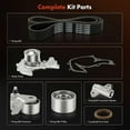 thumbnail image 3 of A-Premium Engine Timing Belt Kit with Water Pump Compatible with Honda Passport 1998-2002 & Acura SLX 1998-1999 & Isuzu Amigo 1998-2000, Axiom, Rodeo, Rodeo Sport, Trooper, VehiCROSS - 3.2L 3.5L, 3 of 6