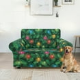 thumbnail image 5 of XYZCANDO Green Christmas Lights Couch Cover for 1 Cushion Couch Armchair Slipcover Sofa Cover Living Room Stretch Sofa Slipcover for 1 Seater Furniture Covers, 5 of 6